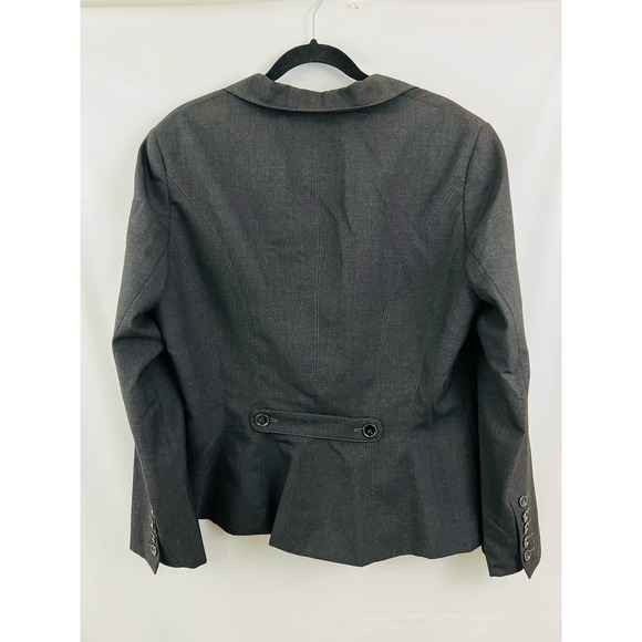 John Meyer Collection Womens Blazer Jacket Size 16 Black Padded Shoulders - Picture 5 of 5